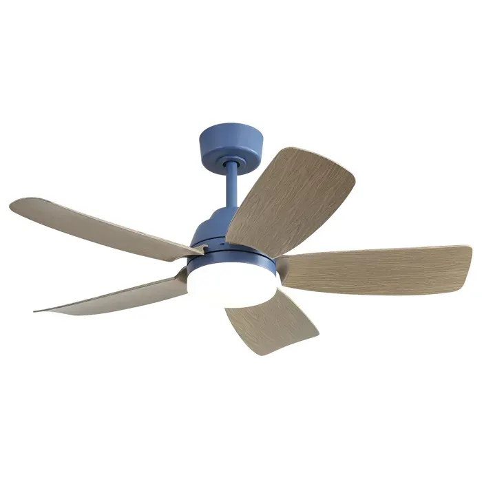 Ventilateur de plafond 106 cm LED 22W télécommande 5 pales ABS réversibles silencieux lumière dimmable 3 couleurs salon chambre