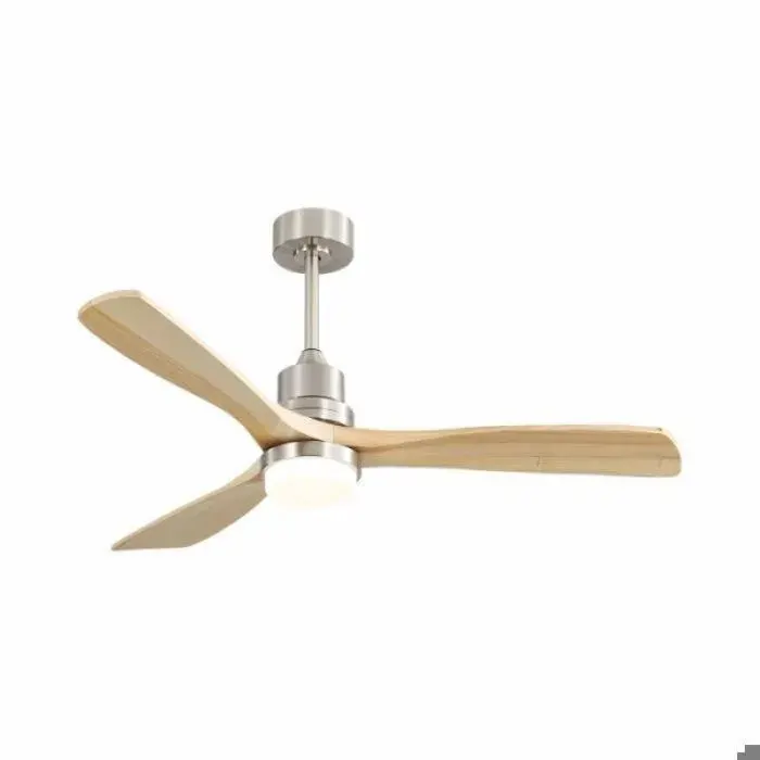 Ventilateur de plafond 132 cm équipé lumière LED 18W à intensité variable 6 vitesses de ventilation moteur DC à rotation réversi