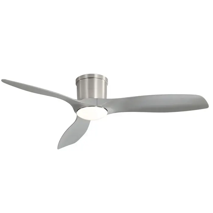 Ventilateur de plafond 132 cm - LED réversible avec télécommande 6 vitesses - nickel