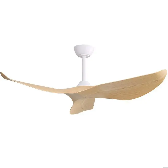 Ventilateur de plafond - 132 cm - Télécommande - 6 vitesses - 3 pales en ABS - moteur CC réversible