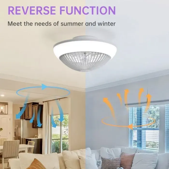 ventilateur de plafond 15 avec éclairage LED RGBpales transparentes 7F*ABSfonctionnement silencieux3 co VENTILATEUR DE PLAFOND