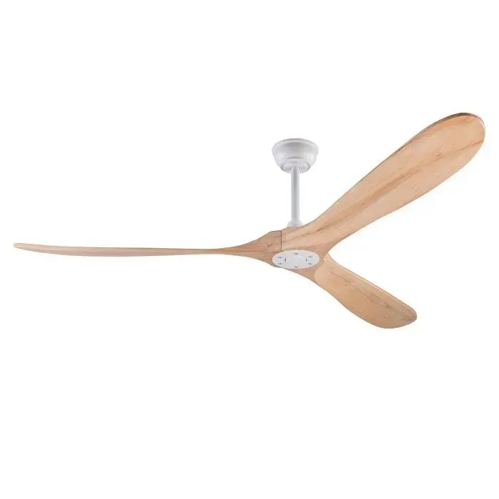 Ventilateur de plafond 182cm salon avec télécommande moteur DC silencieux3 pales en bois extérieurs pour patios avec pales