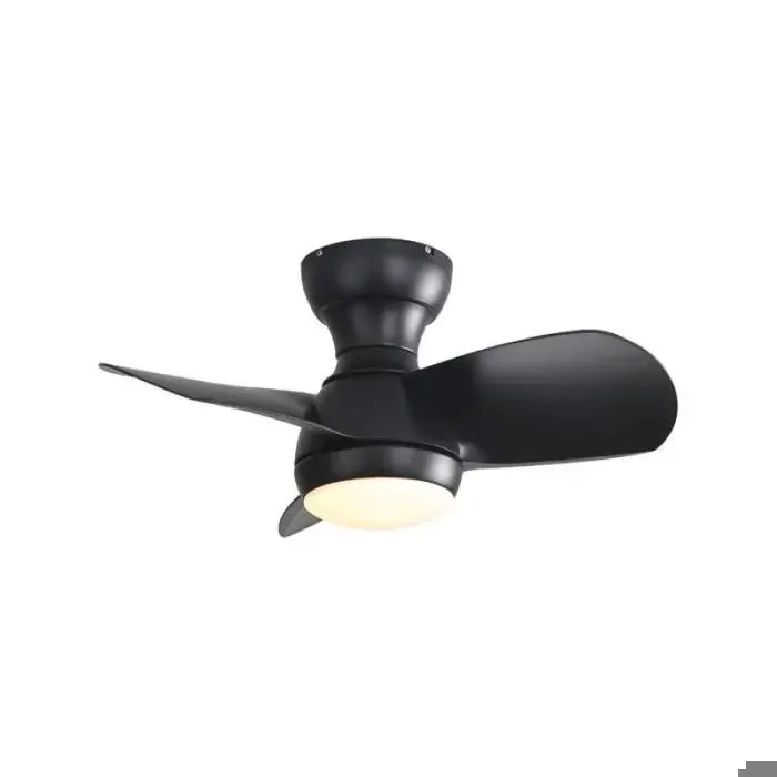 Ventilateur De Plafond 23 Pouces LED 18W 6 vitesses moteur DC réversible télécommande noir noir VENTILATEUR DE PLAFOND