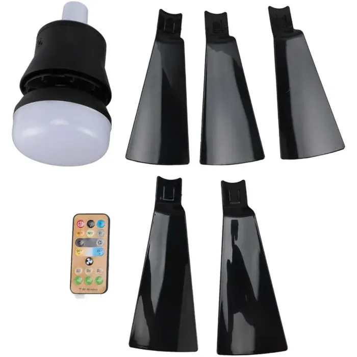 Ventilateur de plafond 3000K à 6500K Luminosité réglable 3 vitesses de vent Minuteries Douille E26 avec
