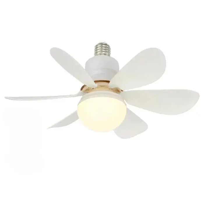 Ventilateur de plafond 30W E27 avec télécommandefonction de gradation LEDadapté au salonau bureau et à maison85-265V-42cm-Blanc