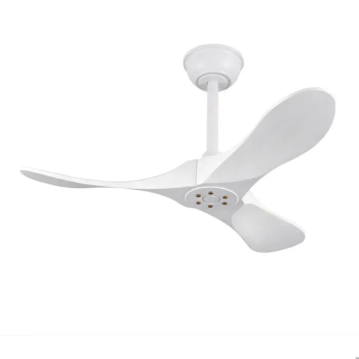 Ventilateur de plafond 36 pouces blanc 3 pales en bois sans lumière télécommande 6 vitesses réversible JOINERY