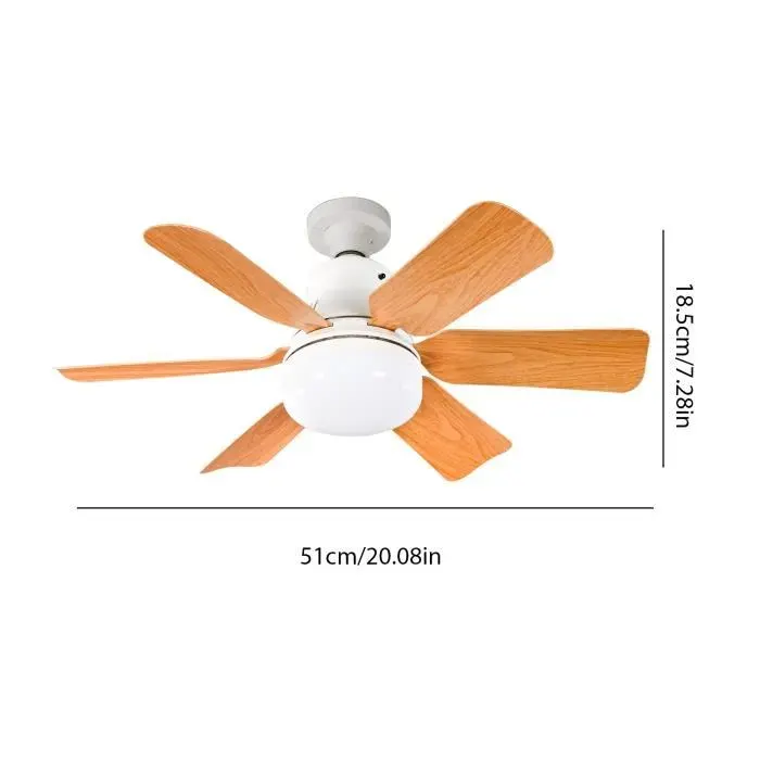 Ventilateur de plafond 40 W 3 vitesses 6 pales 3 modes déclairage fonction minuterie adapté au salon et à la chambre