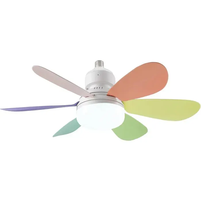 Ventilateur de plafond 40W Éclairage et ventilation avec design interchangeableTélécommande et lampe à économie dénergie