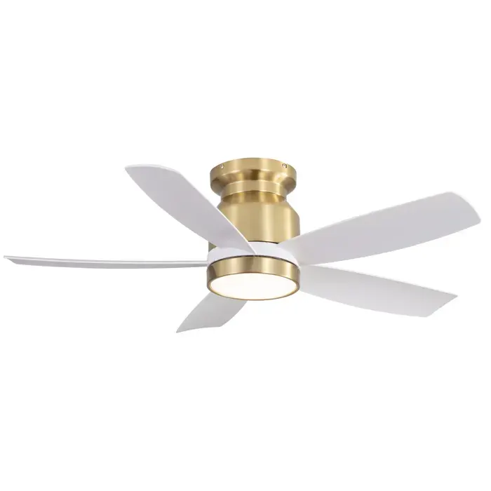 Ventilateur de plafond 42 - LED dimmable moteur DC réversible - ABS blanc et doré