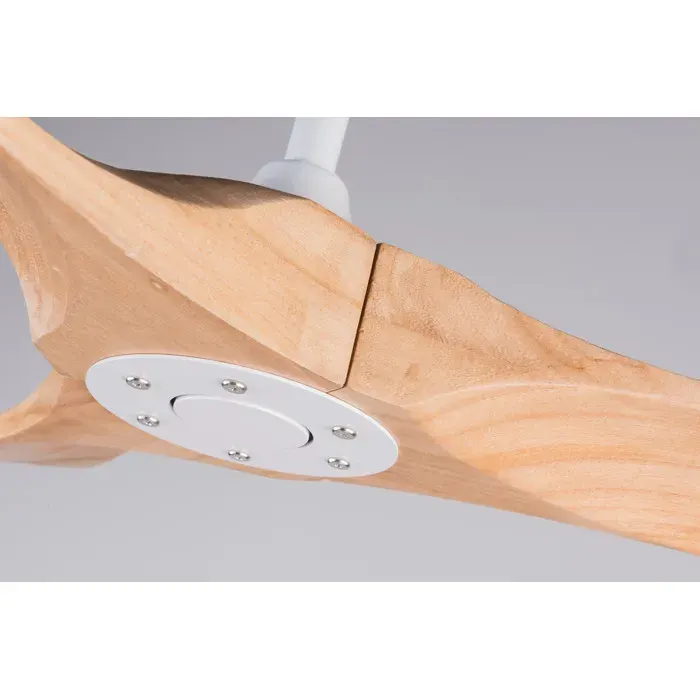 Ventilateur de plafond 42 pouces 3 pales bois naturel fonction mémoire télécommande moteur DC silencieux sans éclairage ORVRYN