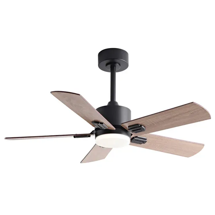 Ventilateur de plafond 42 pouces avec lumière LED 20 W 5 pales télécommande 6 vitesses rotation réversible TYNQER