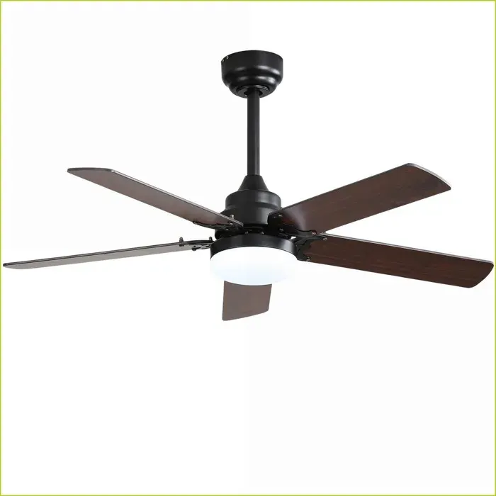 Ventilateur de plafond - 42 pouces LED 18W réversible télécommande silentieux - Noir mat