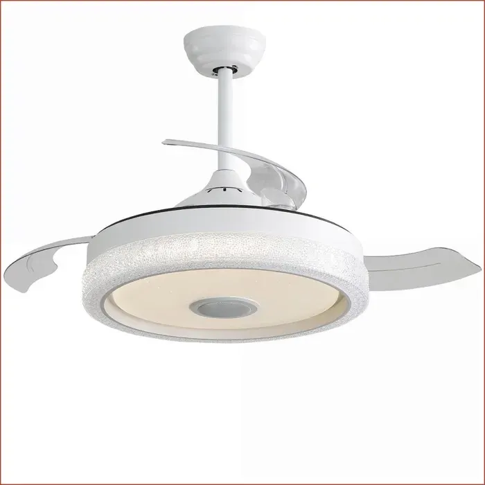 Ventilateur de Plafond - 42 Pouces LED RGB 3 Températures - Blanc - DC Motor