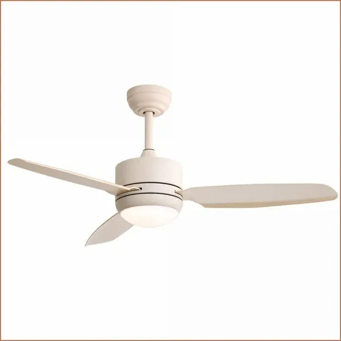 Ventilateur de Plafond 46 avec Lumière - Moteur DC Silencieux Télécommande 3 CCT Blades ABS - Blanc Cassé