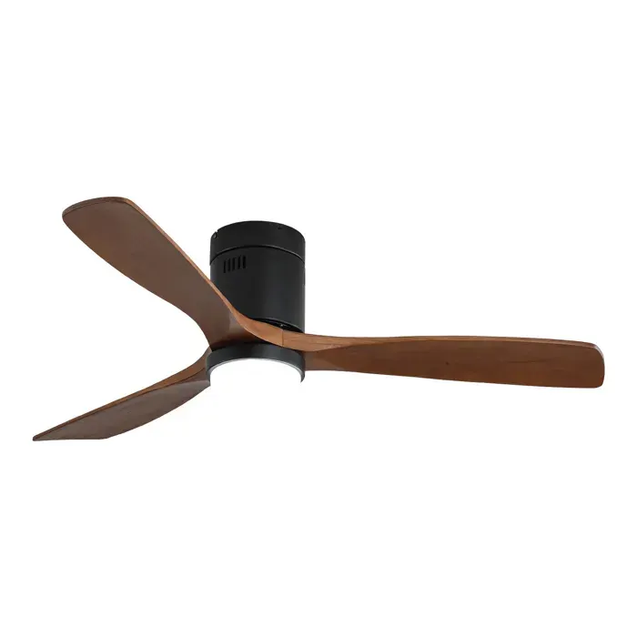 Ventilateur de plafond - 52 pouces - 3 pales en bois - Moteur DC silencieux - Télécommande LED