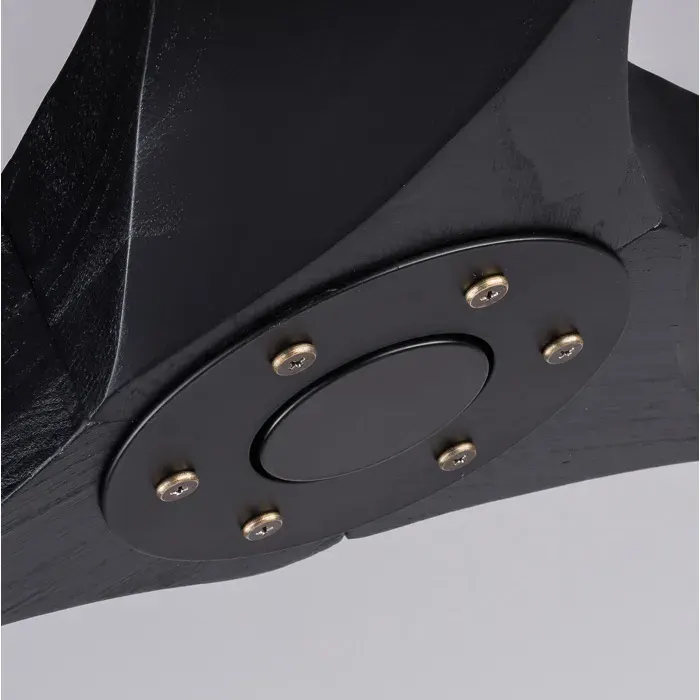 Ventilateur de plafond 52 pouces noir 3 pales en bois télécommande 6 vitesses