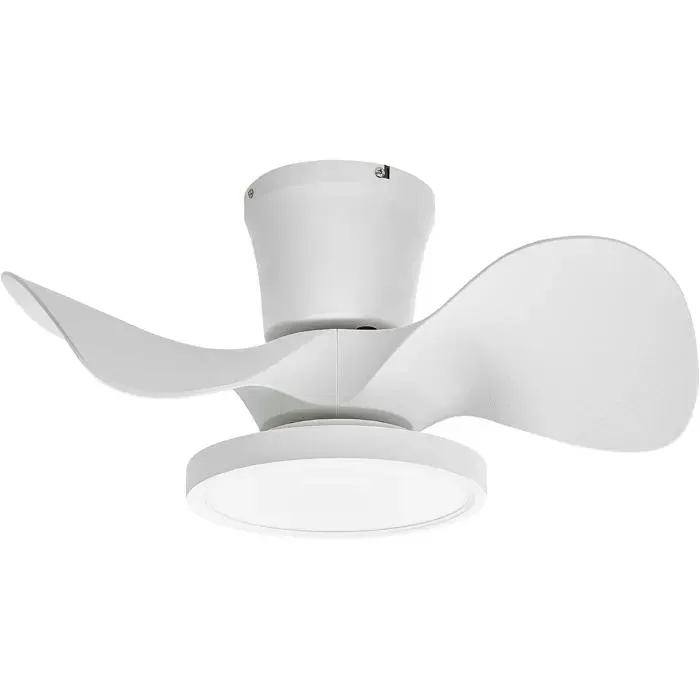 Ventilateur de Plafond 559 cm Silencieux avec LED Télécommande pour Chambre Cuisine Terrasse