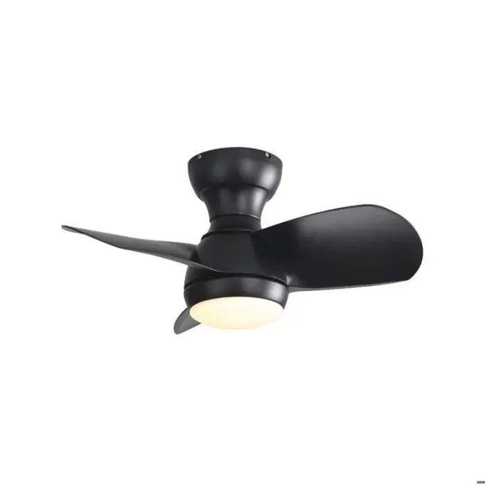 Ventilateur de plafond 58 cm noir avec LED 18 W 3 couleurs. télécommande. moteur DC silencieux. pales ABS no VENTILATEUR DE PLAFOND