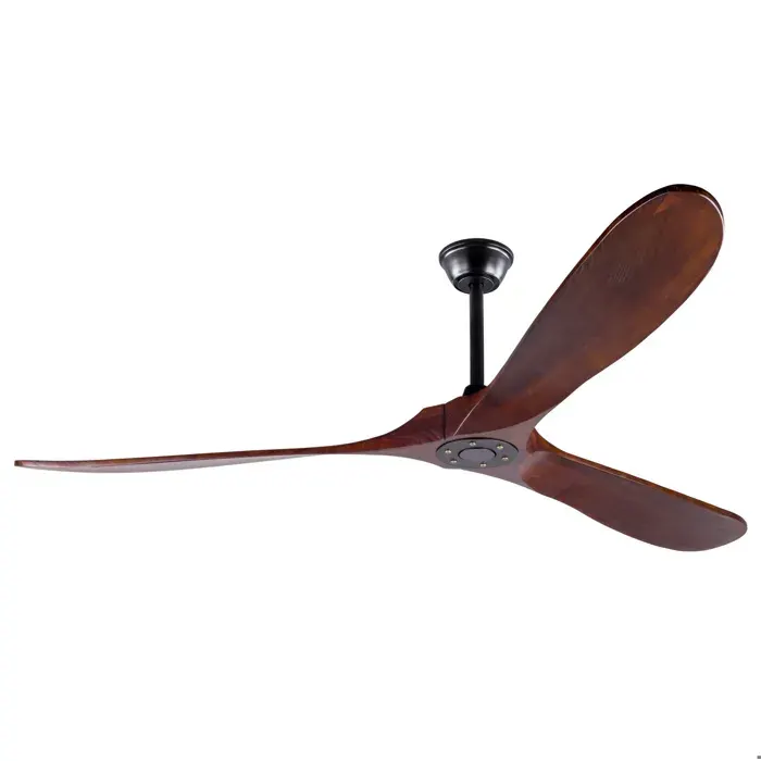 Ventilateur de plafond 72 pouces sans lumière. 6 vitesses. moteur DC réversible. télécommande. bois noyer foncé