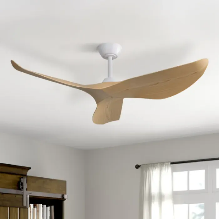 Ventilateur de plafond 97cm sans éclairage lames ABS résistantes moteur silencieux 6 vitesses pour déco maison Ventilateur de pl