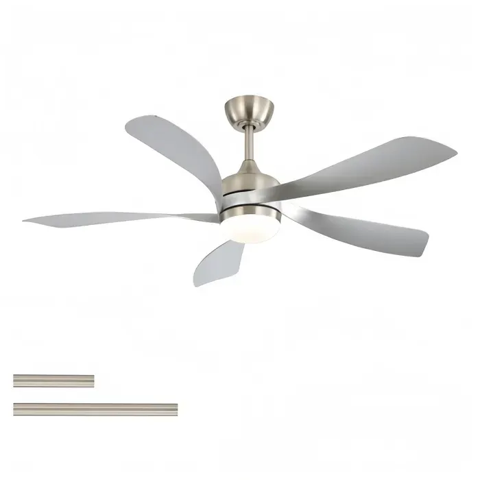 Ventilateur de plafond à LED ventilateur intelligent 52 pouces fonction mémoire 5 pales 3 températures de couleur élégant