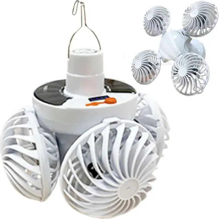 Ventilateur De Plafond Avec Éclairage - Design Ballon Ventilateur De Plafond Énergie SolaireLampe Pliable Avec Crochet Design Foot