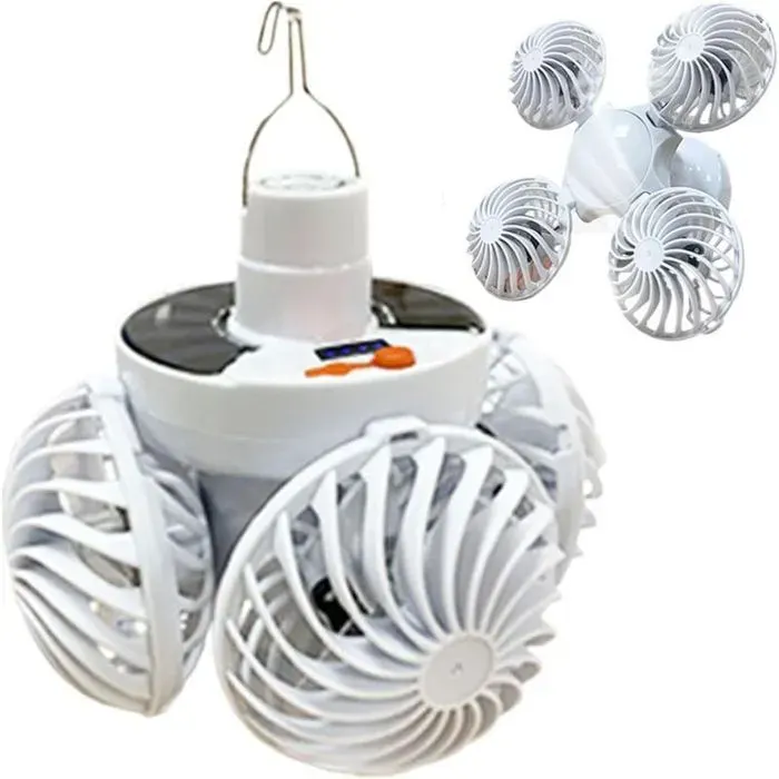 Ventilateur De Plafond Avec Éclairage - Design Ballon Ventilateur De Plafond Énergie SolaireLampe Pliable Avec Crochet Design Foo
