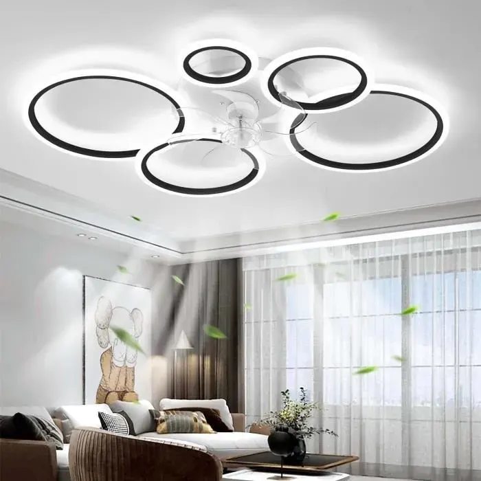 Ventilateur de plafond avec éclairage - GENERIC - YUNZI Moderne - 100 cm - 72W - LED dimmable