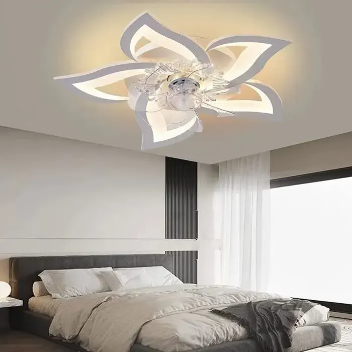 Ventilateur De Plafond Avec éclairage Plafonnier Led Avec Télécommande De Ventilateur Et Application Silencieuse Plafonnier [697]