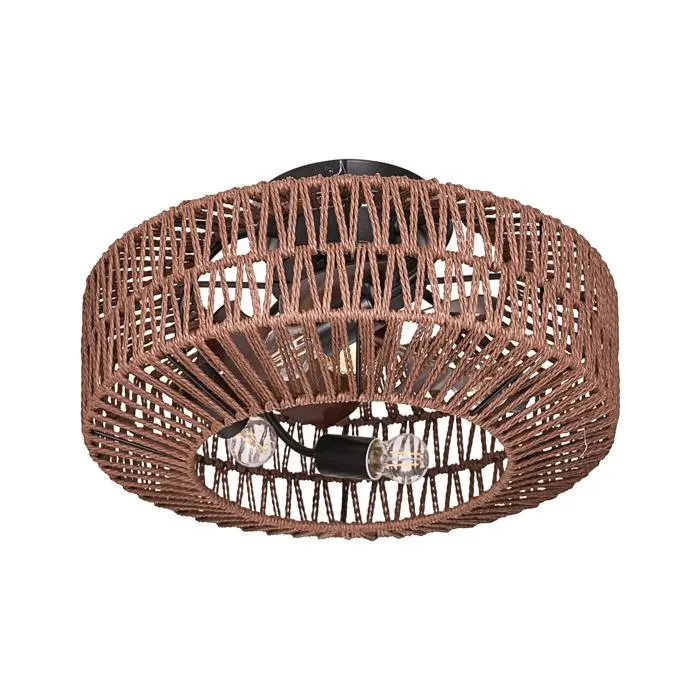 Ventilateur de plafond avec lampe ESTERO Avec télécommande Marron