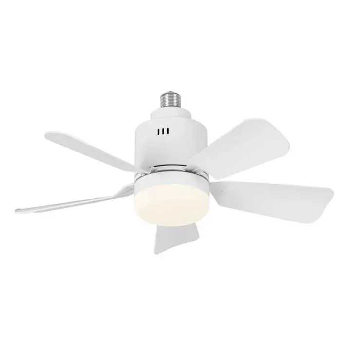 Ventilateur de Plafond avec Lampe LED 2-en-1 Installation Rapide Télécommande Variateur de Lumière et Vitesseblanc