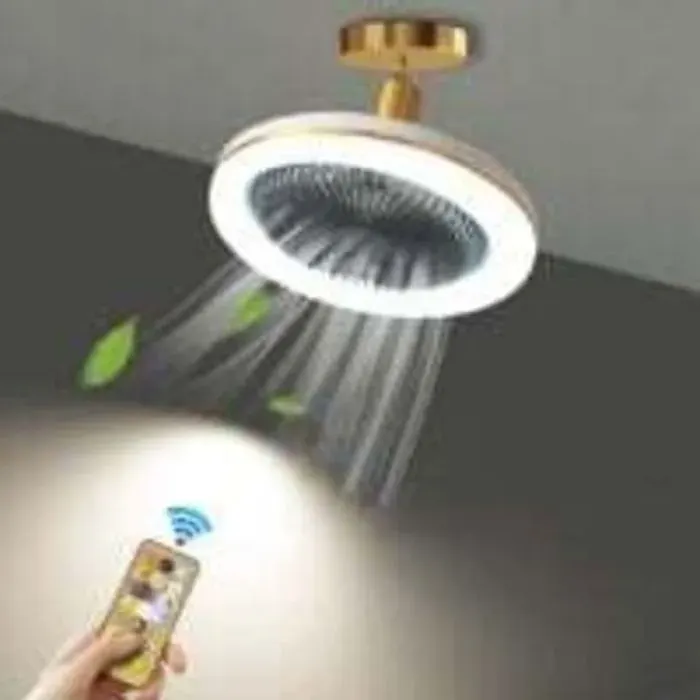 Ventilateur de plafond avec lampe LED - PZCC - Silencieux - LED 30W - Télécommande dimmable - 3 couleurs de lumière — coloris Blanc