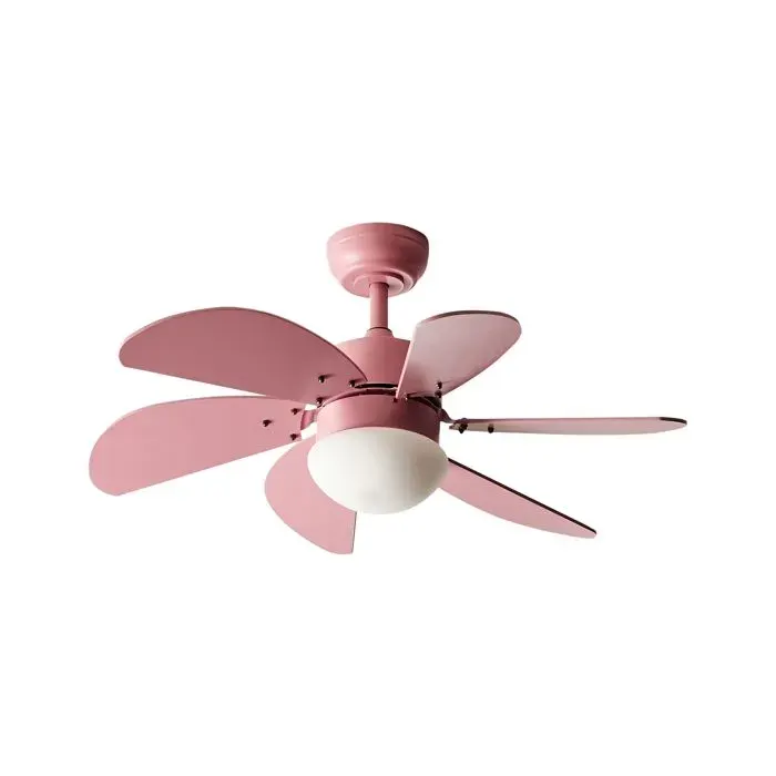 Ventilateur de plafond avec lampe LOGAR Avec télécommande Rose