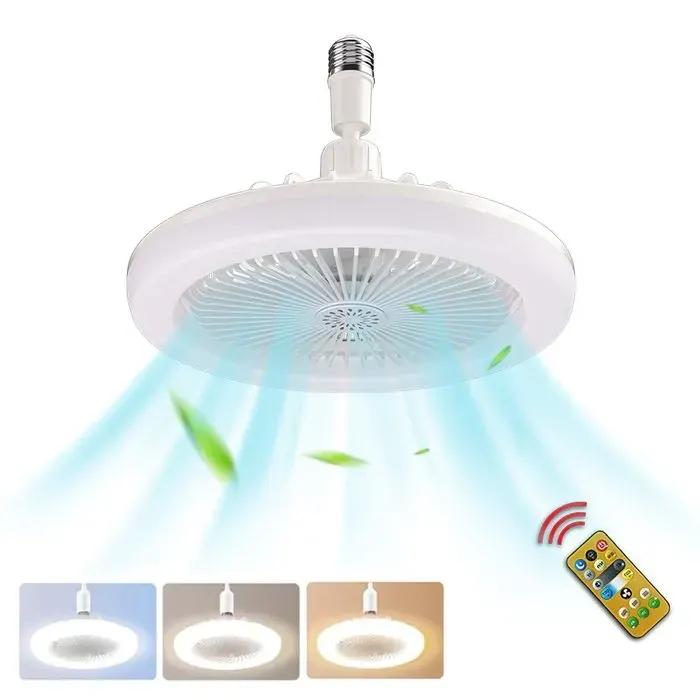 Ventilateur de Plafond avec Lumiere 3 Vitesses 3 Couleurs Réglables Fonction Aromathérapie pour Salon Chambre Salle à Manger