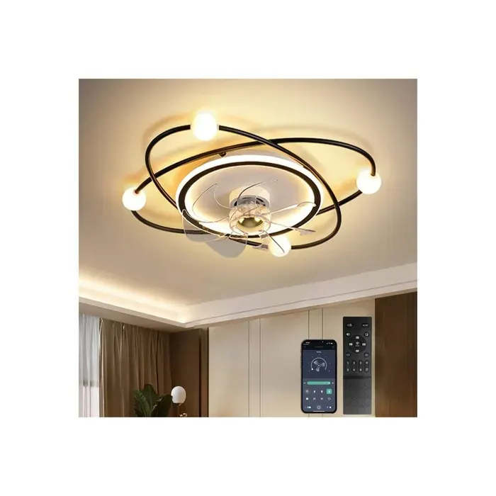 Ventilateur de Plafond avec Lumière 55 cm Sourdine Ventilateur de Plafond avec éclairage Dimmable Ventilat VENTILATEUR DE PLAFOND