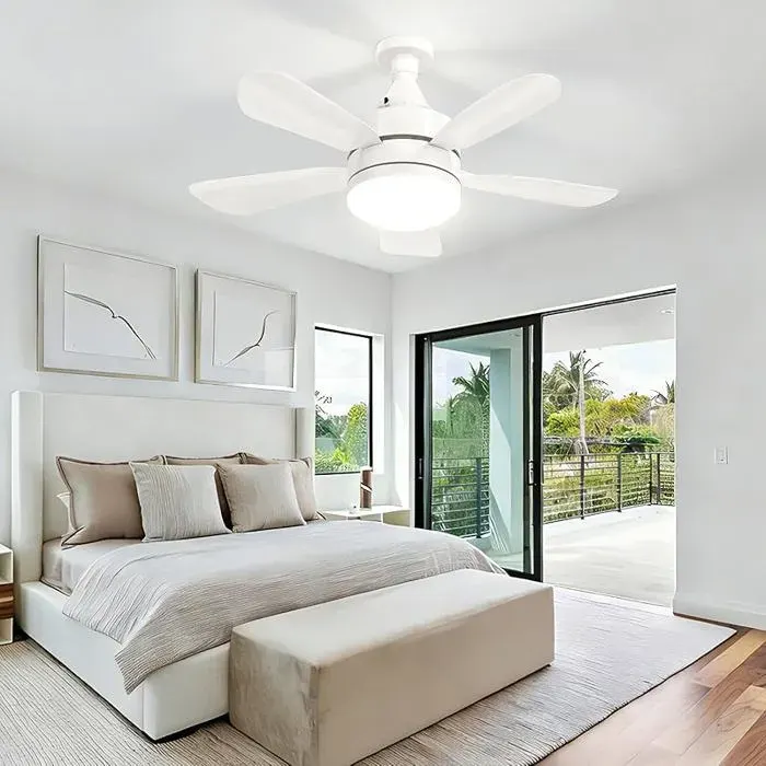 Ventilateur de plafond avec lumière et télécommande Lampe de plafond avec ventilateur silencieux CRI≥85 45 cm