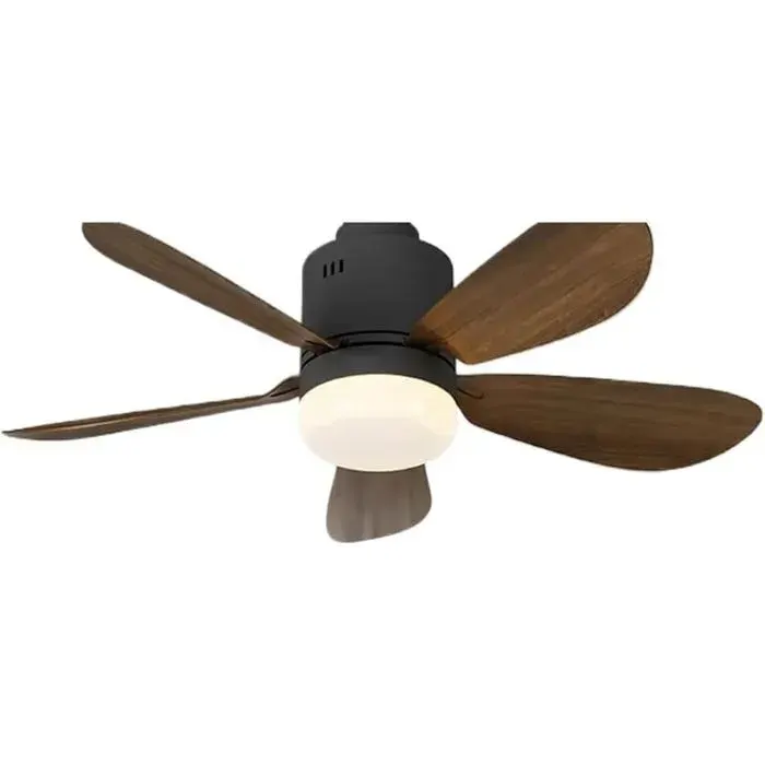 Ventilateur de plafond avec lumière et télécommande LED E27 dimmable trois vitesses et minuterie petit ventilateur de pla