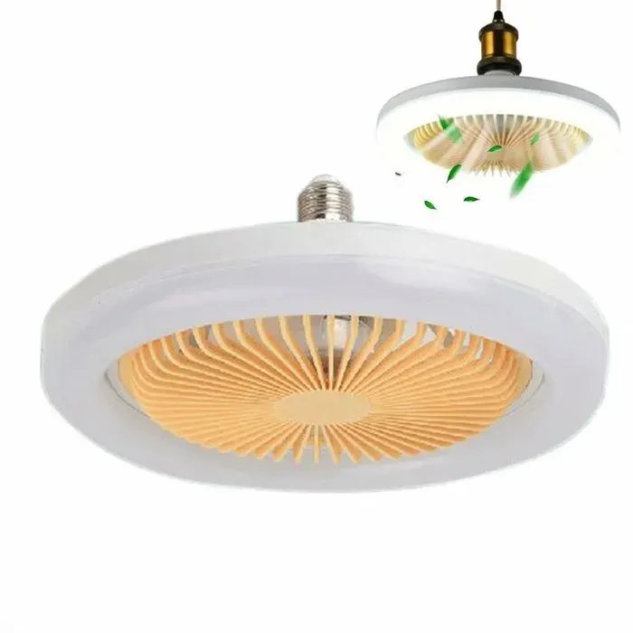Ventilateur de plafond avec lumière intégrée Ventilateur de plafond encastré à lumière LED 30 W pour intérieur Ventilateur à