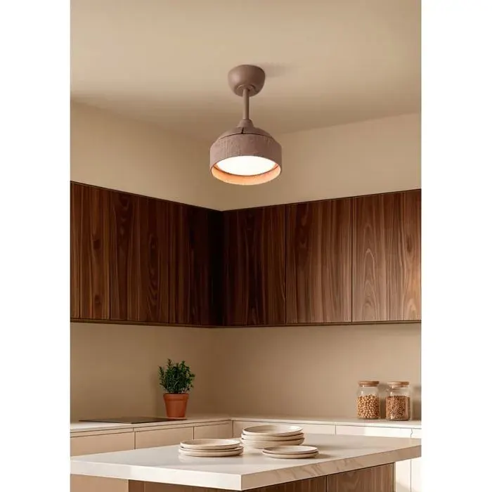 Ventilateur de plafond avec lumière LED - CREATE - Pales rétractables - Fonction été/hiver - Lumière LED 22W