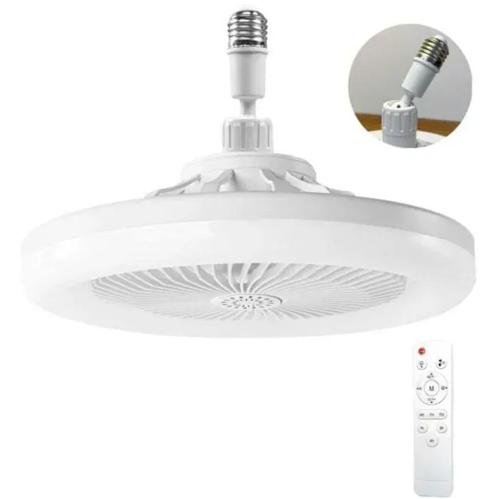 Ventilateur de plafond avec lumière LED - Unbrand - Silencieux - Intensité variable 10-100% - 3 vitesses