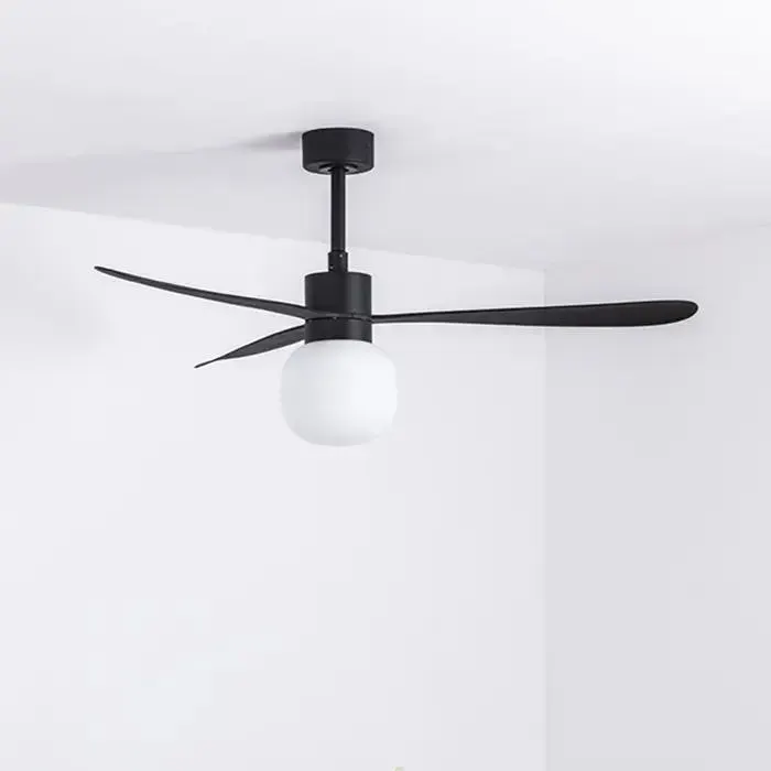 Ventilateur de plafond avec lumière noire Ø 132 cm AMELIA BALL LED 33761-26