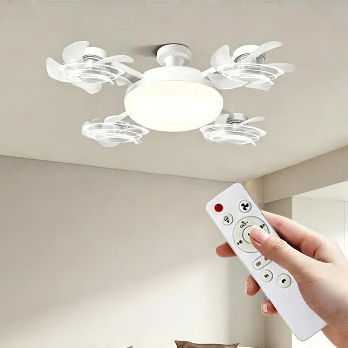 Ventilateur de plafond avec télécommande 3 vitesses 3 réglages déclairage pour avec éclairage LED