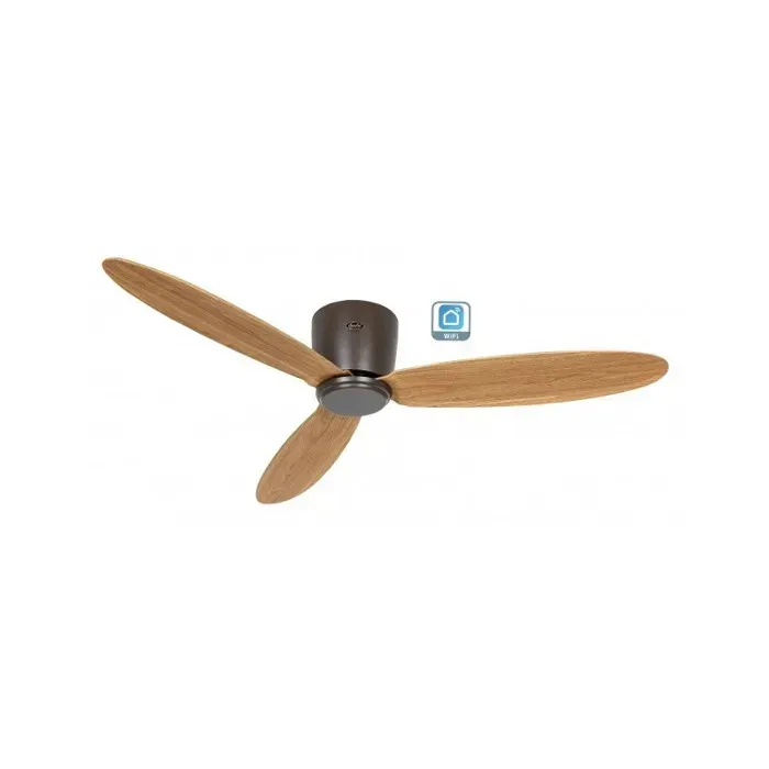 Ventilateur de plafond CasaFan 313302W ECO PLANO II 132 cm chêne naturel Wi-Fi