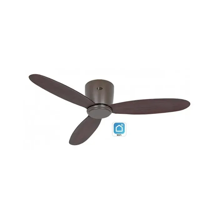 Ventilateur de plafond - CASAFAN - ECO PLANO II - 132 cm - Wi-Fi - 6 vitesses - Noyer
