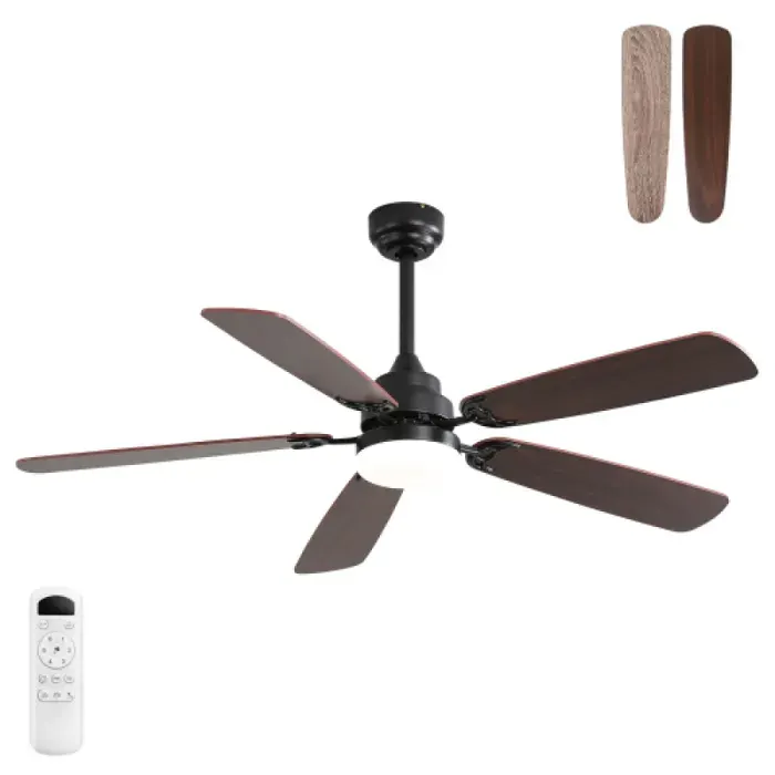 Ventilateur de plafond classique de52 pouces avec éclairage LEDtélécommande et moteur à courant continu(DC) VENTILATEUR DE PLAFOND