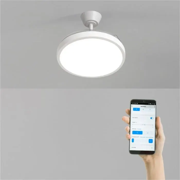 Ventilateur de plafond - Create - Avec lumière - Pales rétractables - LED 3 températures - WiFi
