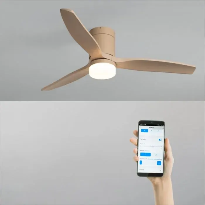Ventilateur de plafond - Create - Avec lumière - Sable - Ø132cm - WIFI + Télécommande