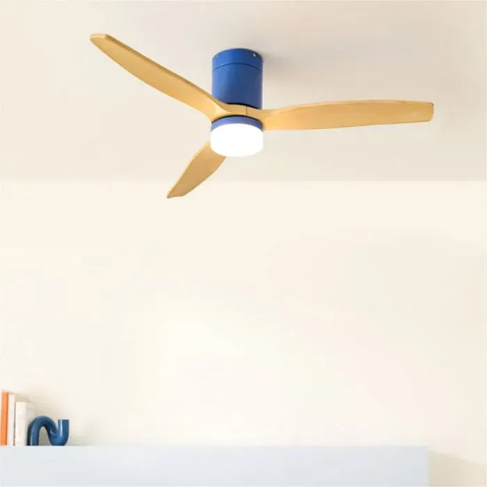 Ventilateur de plafond - Create - Avec lumière - Silencieux - Ø132cm - Bleu cobalt