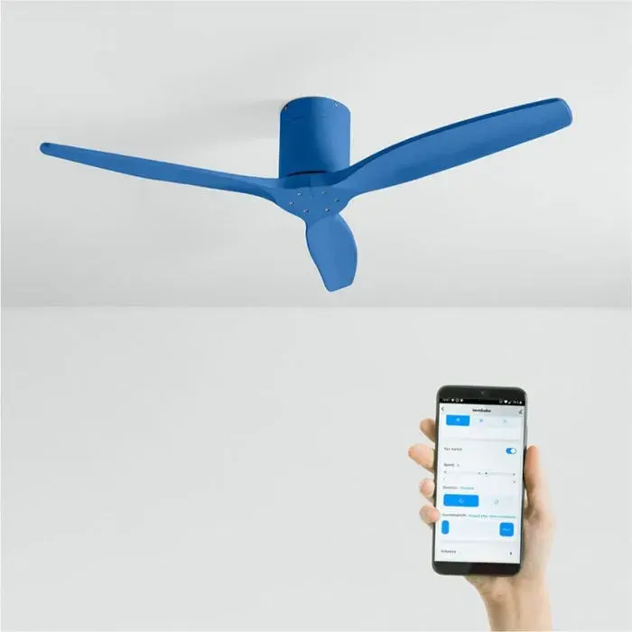 Ventilateur de plafond - Create - Sans lumière - 40W - Bleu cobalt - Fonction été/hiver