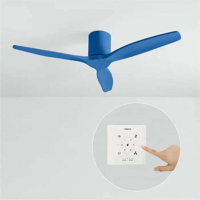 Ventilateur de plafond - Create - Sans lumière - Bleu cobalt - Ø132cm - 40W